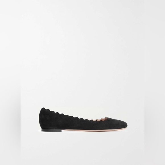 Chloe Lauren scalloped suede ballet flats woman’s SZ. 6 - Picture 3 of 16
